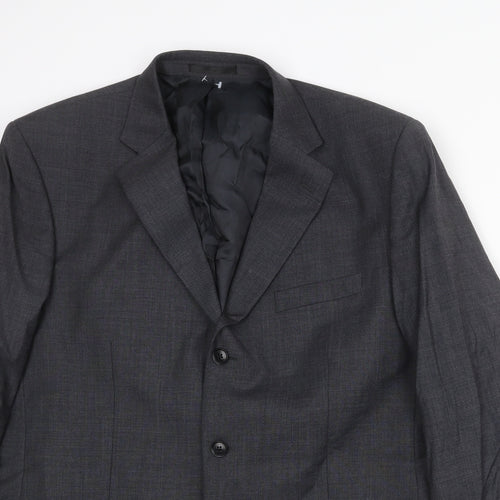 Brook Taverner Mens Grey Wool Jacket Suit Jacket Size 44 Regular