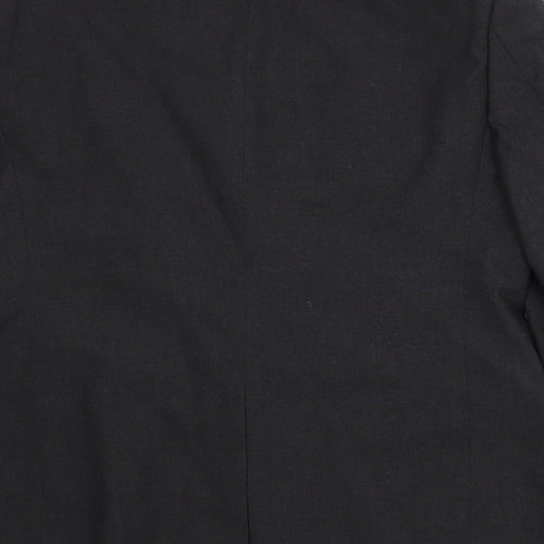 Marks and Spencer Mens Black Polyester Jacket Suit Jacket Size 42 Regular