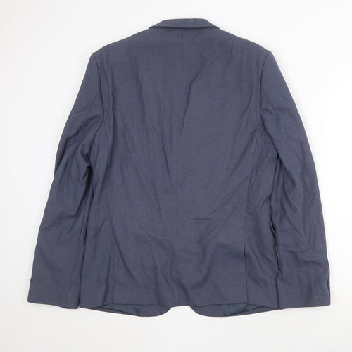 NEXT Mens Blue Polyester Jacket Suit Jacket Size 42 Regular