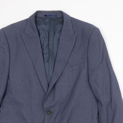 NEXT Mens Blue Polyester Jacket Suit Jacket Size 42 Regular