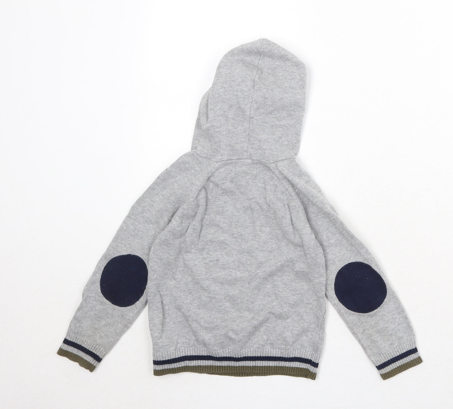 Rorie Whelan Boys Grey 100% Cotton Pullover Hoodie Size 3 Years Pullover - Dinosaur Print