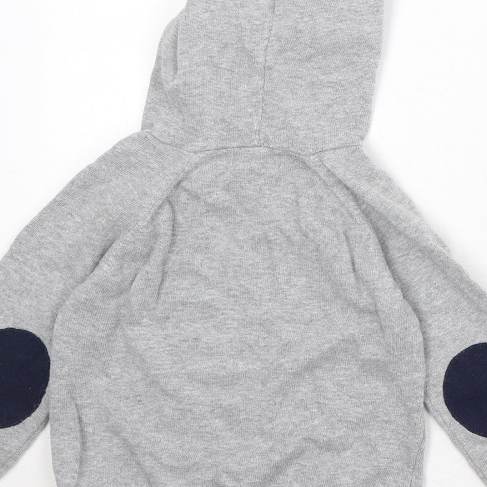 Rorie Whelan Boys Grey 100% Cotton Pullover Hoodie Size 3 Years Pullover - Dinosaur Print