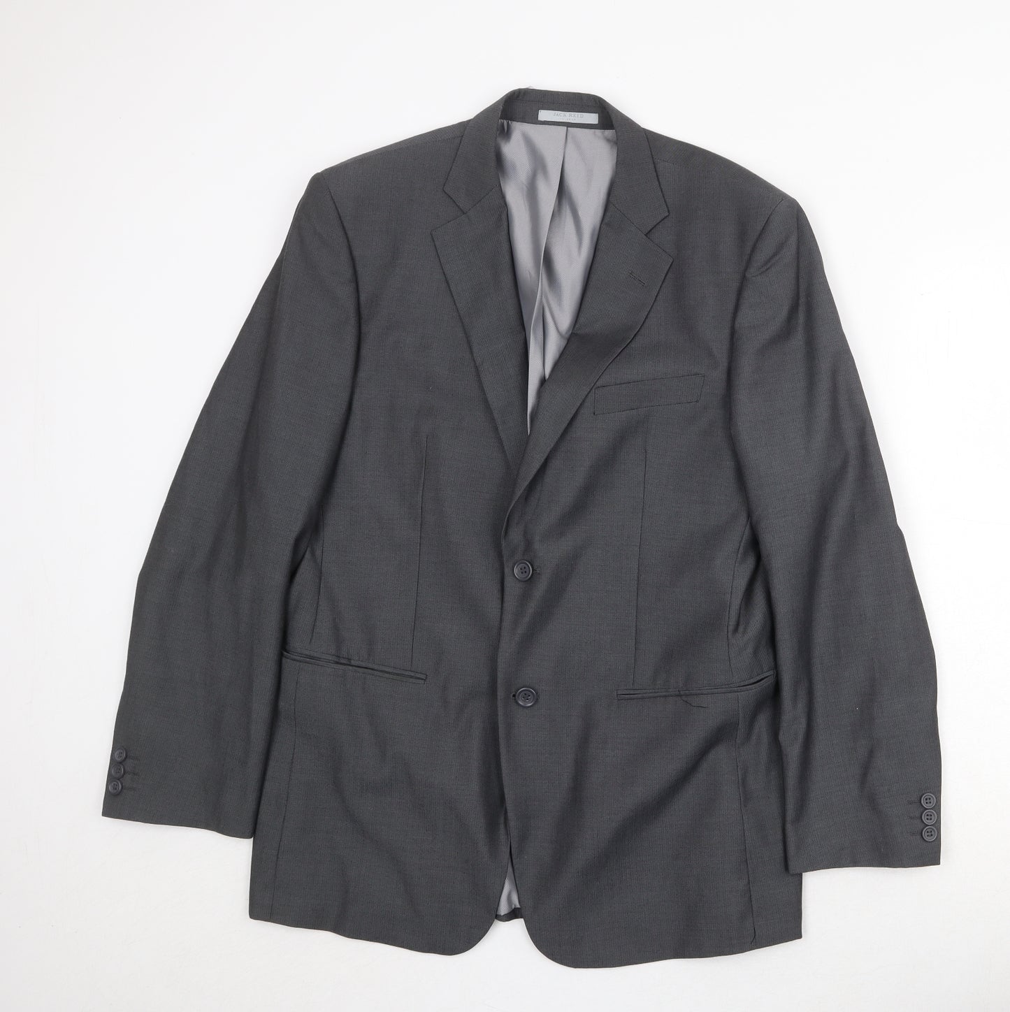 Jack Reid Mens Grey Polyester Jacket Suit Jacket Size 40 Regular