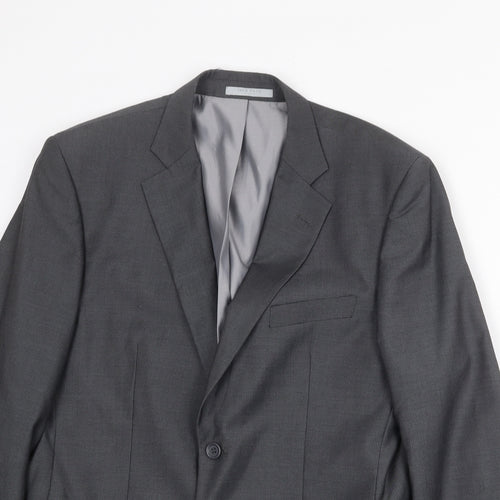 Jack Reid Mens Grey Polyester Jacket Suit Jacket Size 40 Regular