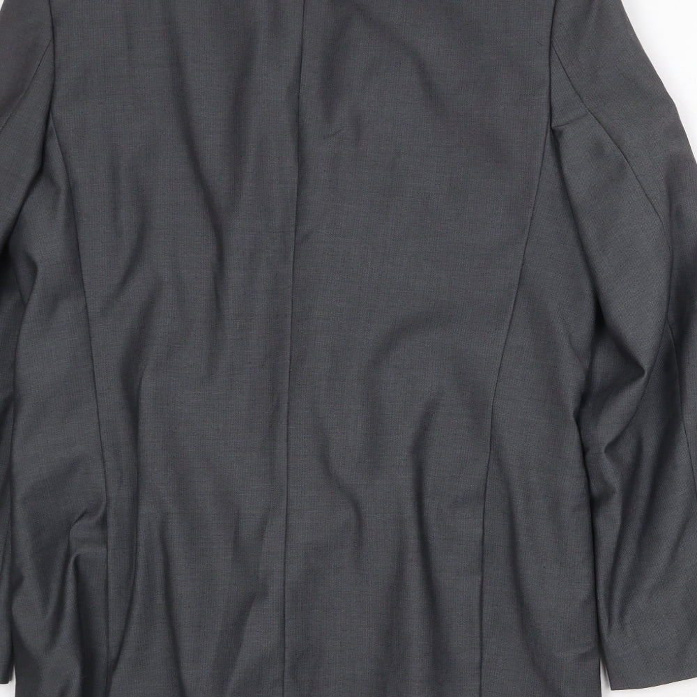 Jack Reid Mens Grey Polyester Jacket Suit Jacket Size 40 Regular
