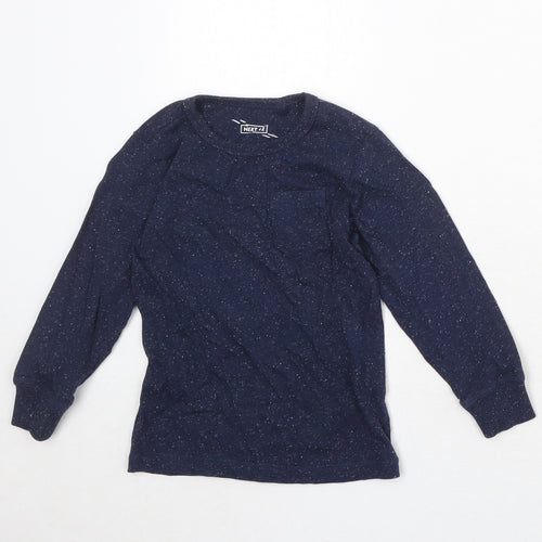 NEXT Boys Blue Cotton Basic T-Shirt Size 4 Years Round Neck Pullover