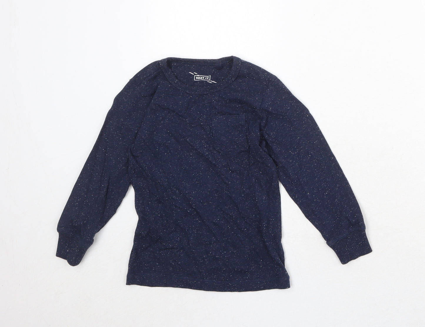 NEXT Boys Blue Cotton Basic T-Shirt Size 4 Years Round Neck Pullover