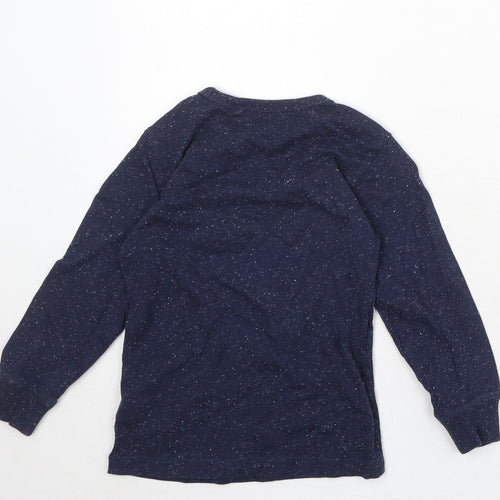 NEXT Boys Blue Cotton Basic T-Shirt Size 4 Years Round Neck Pullover