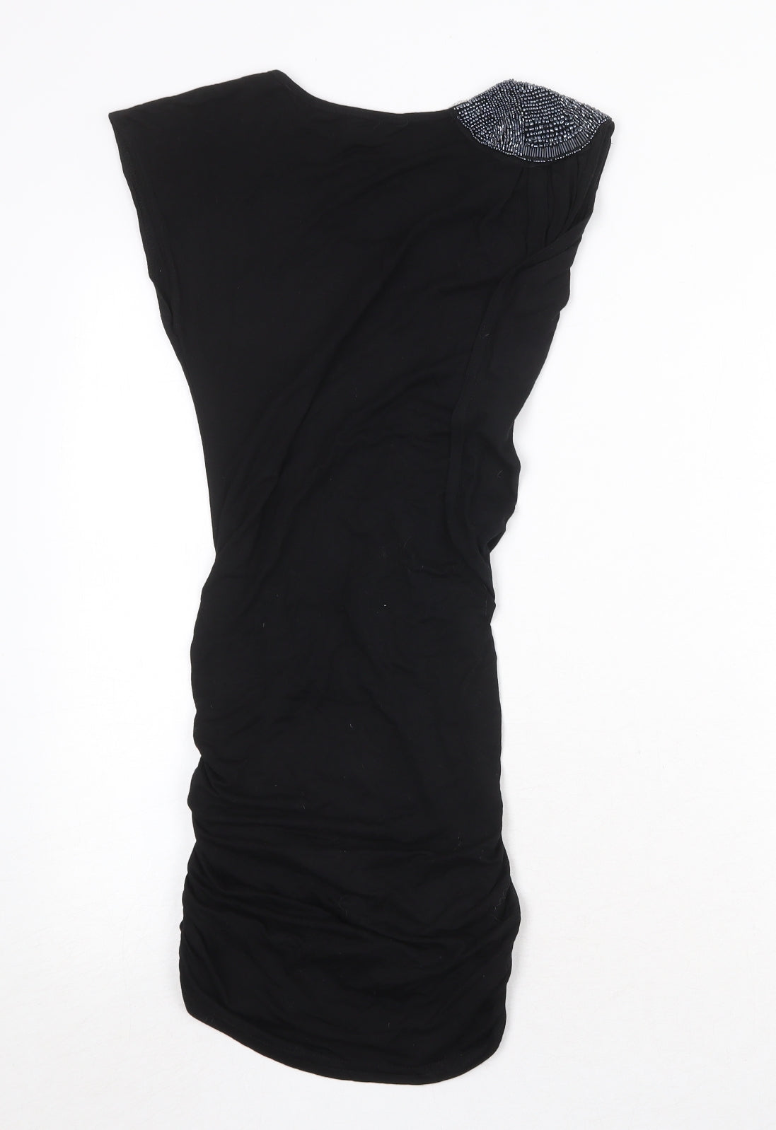 New Look Womens Black Polyester Bodycon Size 6 Round Neck Pullover