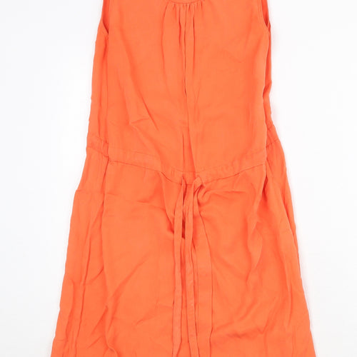 Gap Womens Orange Lyocell Trapeze & Swing Size XS Round Neck Button