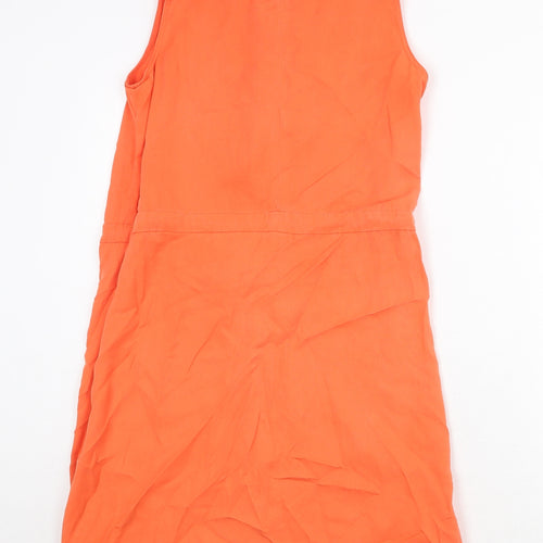 Gap Womens Orange Lyocell Trapeze & Swing Size XS Round Neck Button