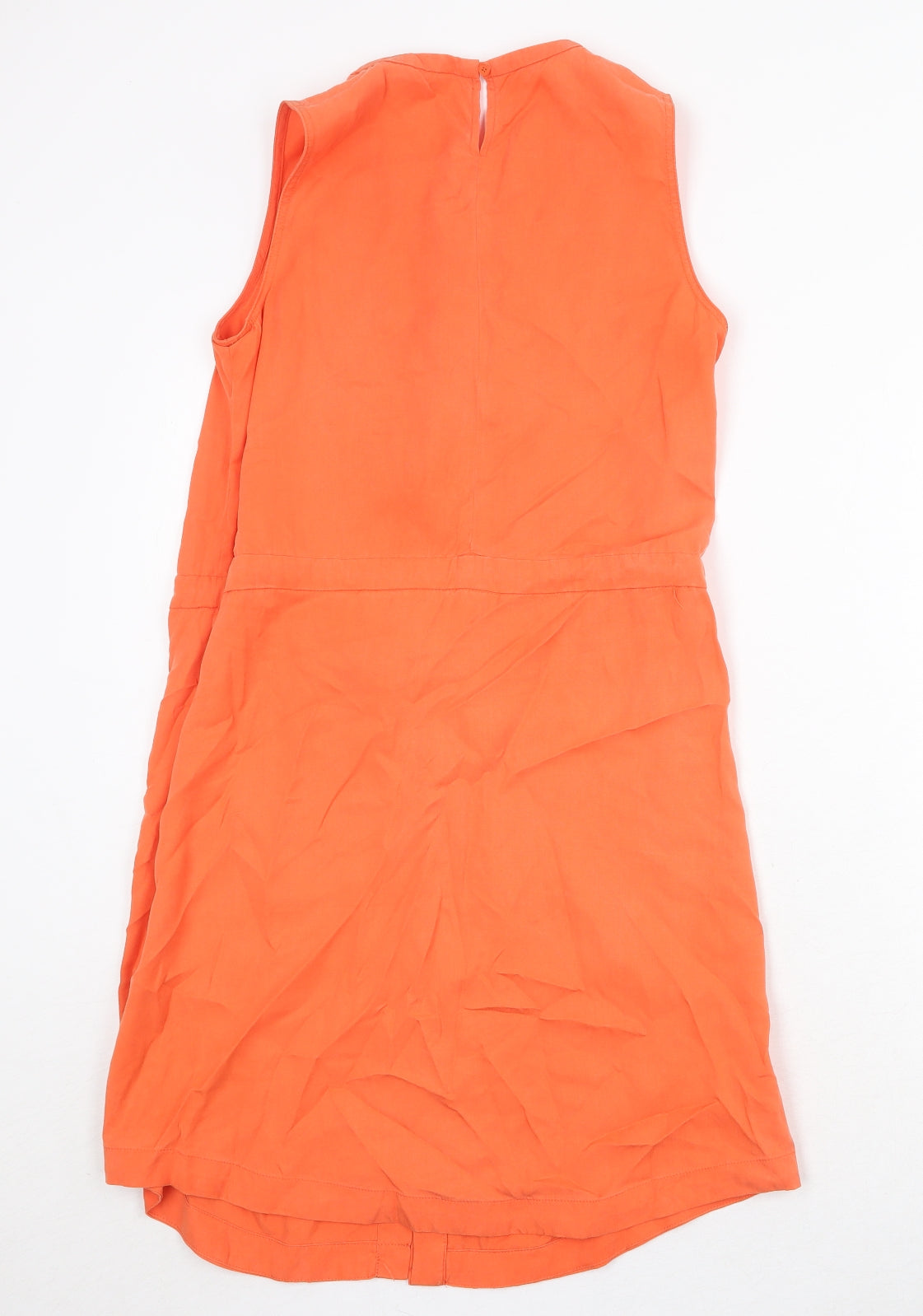 Gap Womens Orange Lyocell Trapeze & Swing Size XS Round Neck Button