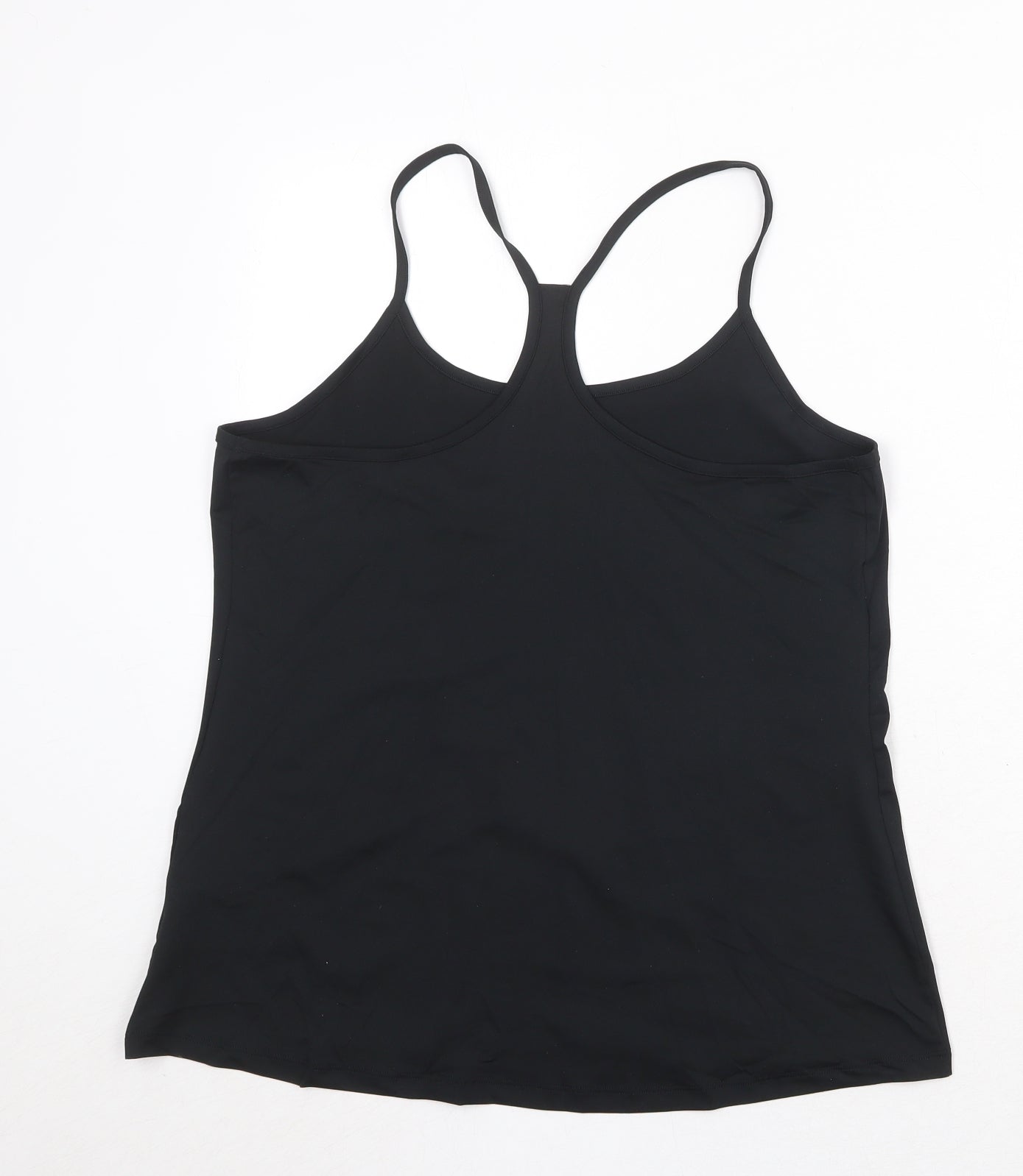 Marks and Spencer Womens Black Polyester Basic Tank Size 18 Round Neck Pullover
