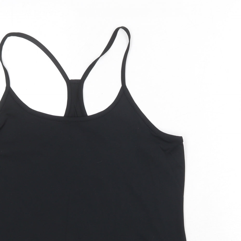 Marks and Spencer Womens Black Polyester Basic Tank Size 18 Round Neck Pullover