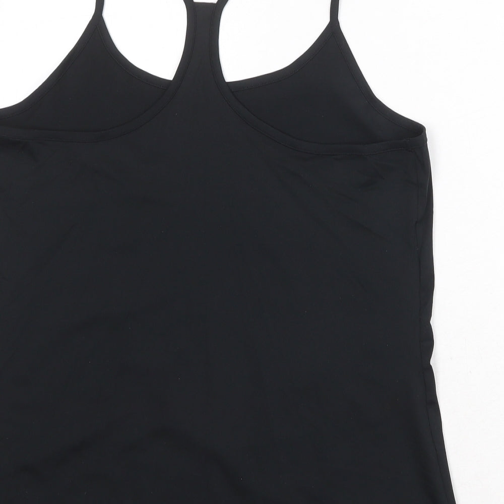 Marks and Spencer Womens Black Polyester Basic Tank Size 18 Round Neck Pullover