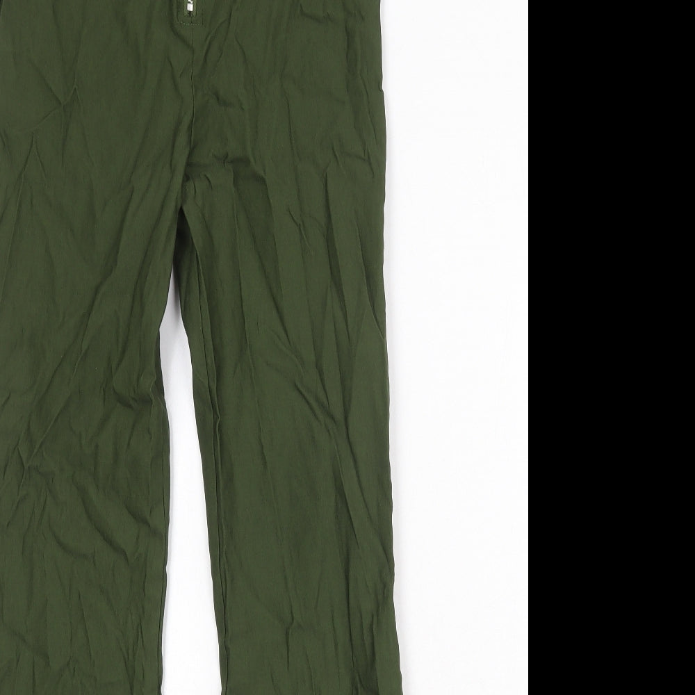 Motel Womens Green Viscose Trousers Size M Regular Zip