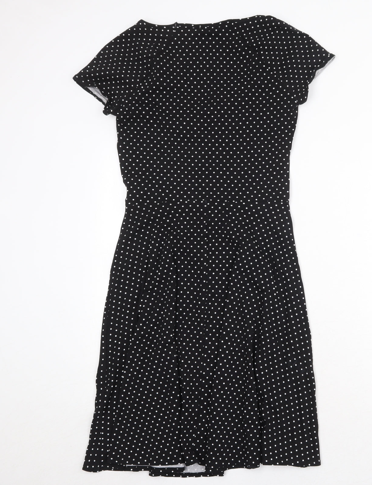Dorothy Perkins Womens Black Polka Dot Cotton Trapeze & Swing Size 12 Sweetheart Pullover