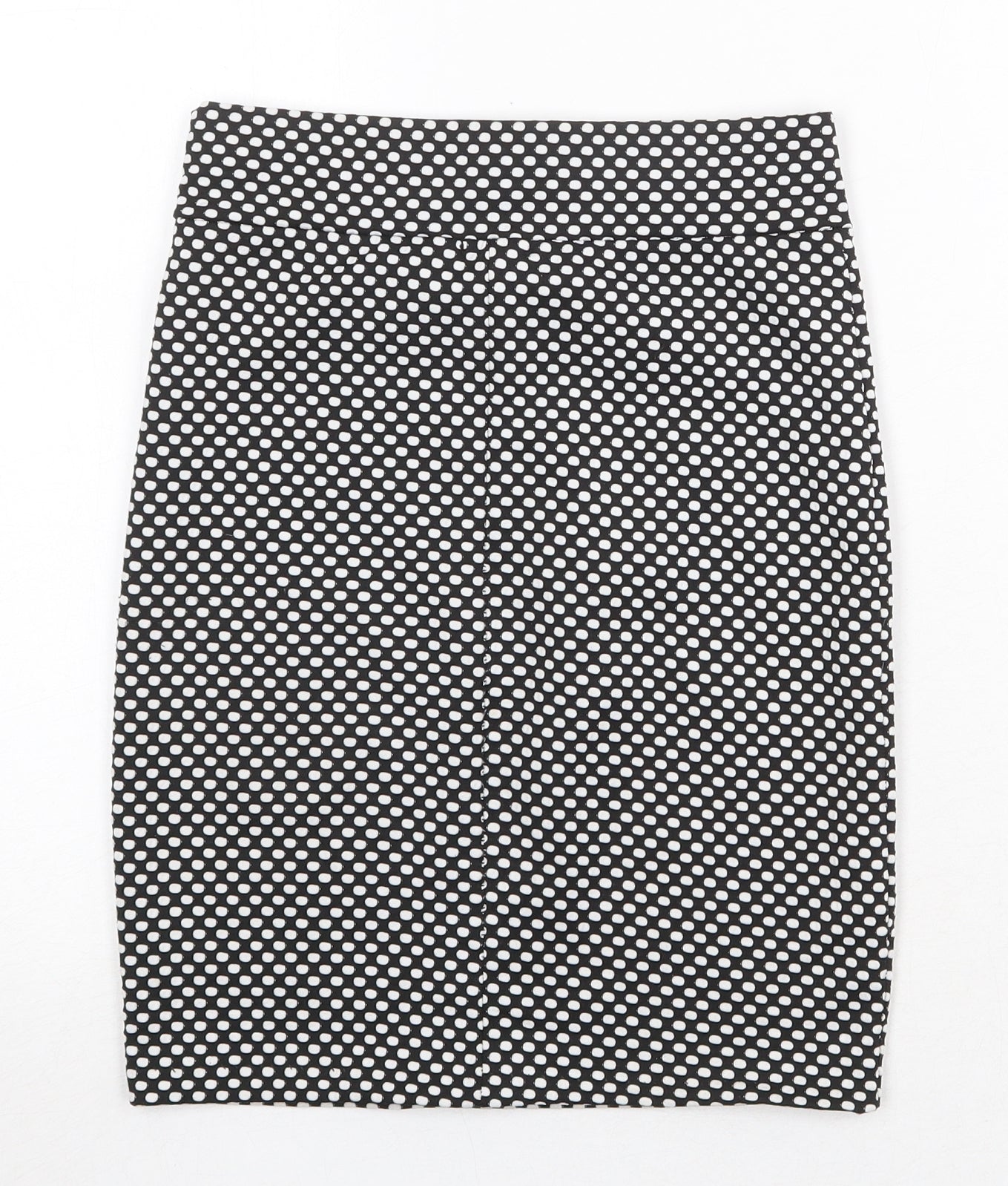 River Island Womens Black Polka Dot Polyester Bandage Skirt Size 6