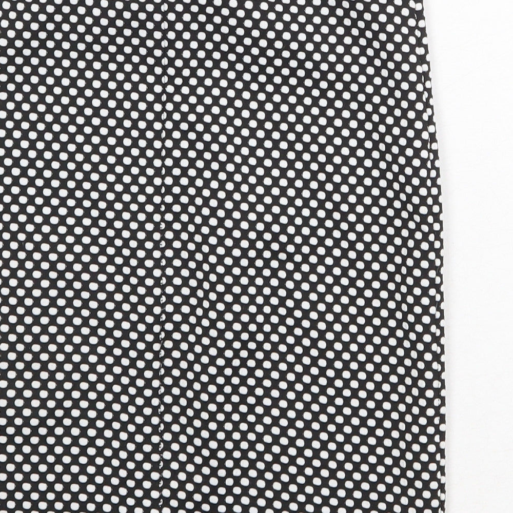 River Island Womens Black Polka Dot Polyester Bandage Skirt Size 6