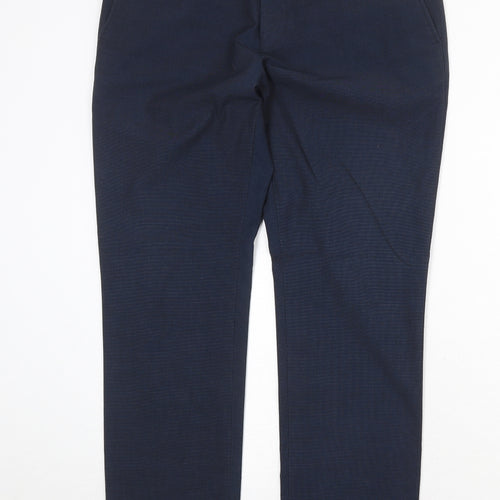 Very Mens Blue Polyester Chino Trousers Size 34 in Regular Zip