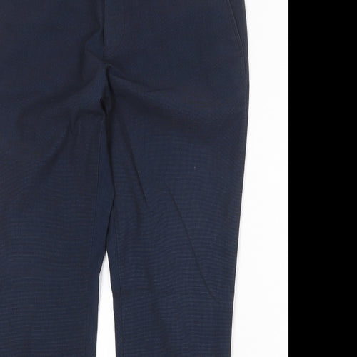 Very Mens Blue Polyester Chino Trousers Size 34 in Regular Zip