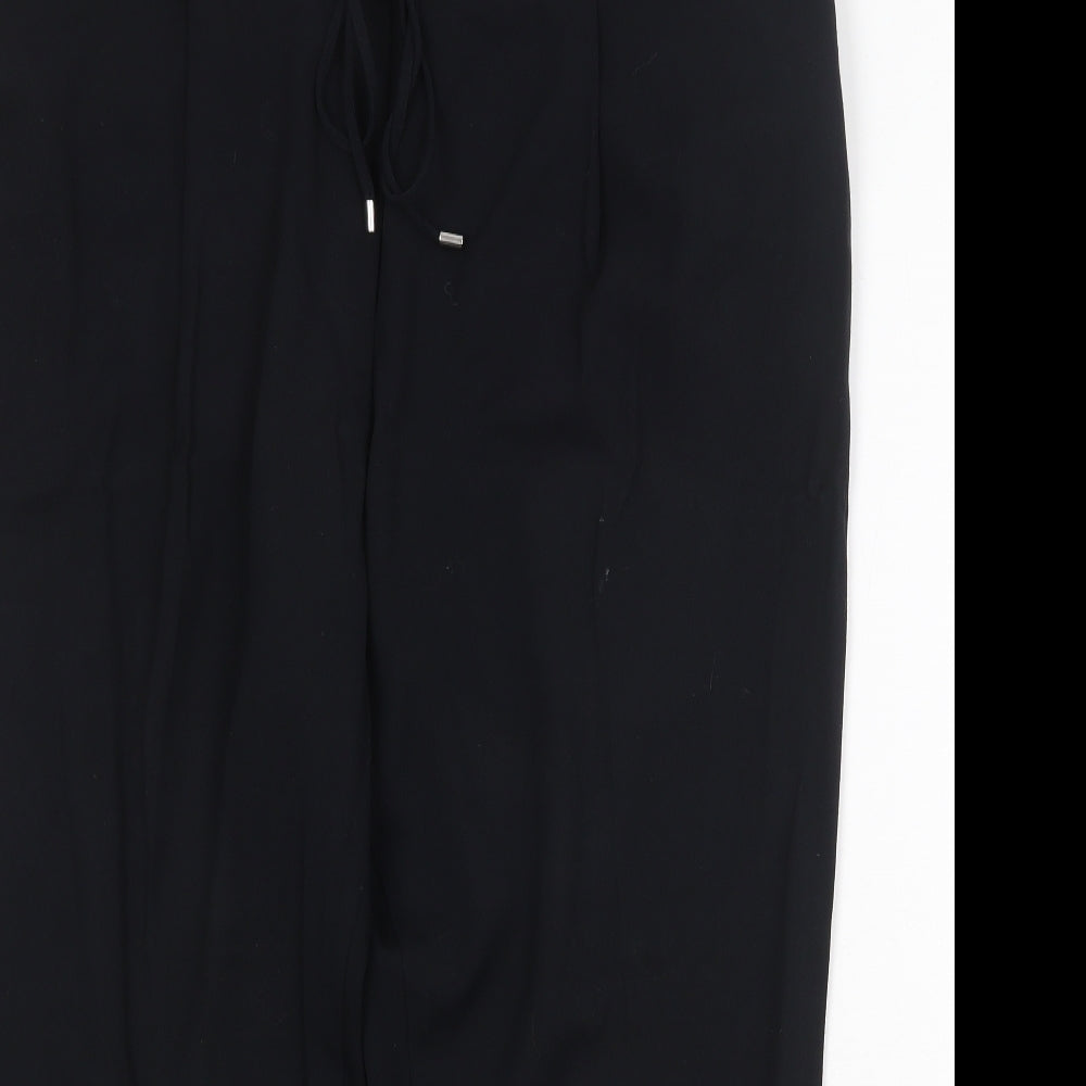 Marks and Spencer Womens Black Polyester Jogger Trousers Size 20 Regular Drawstring