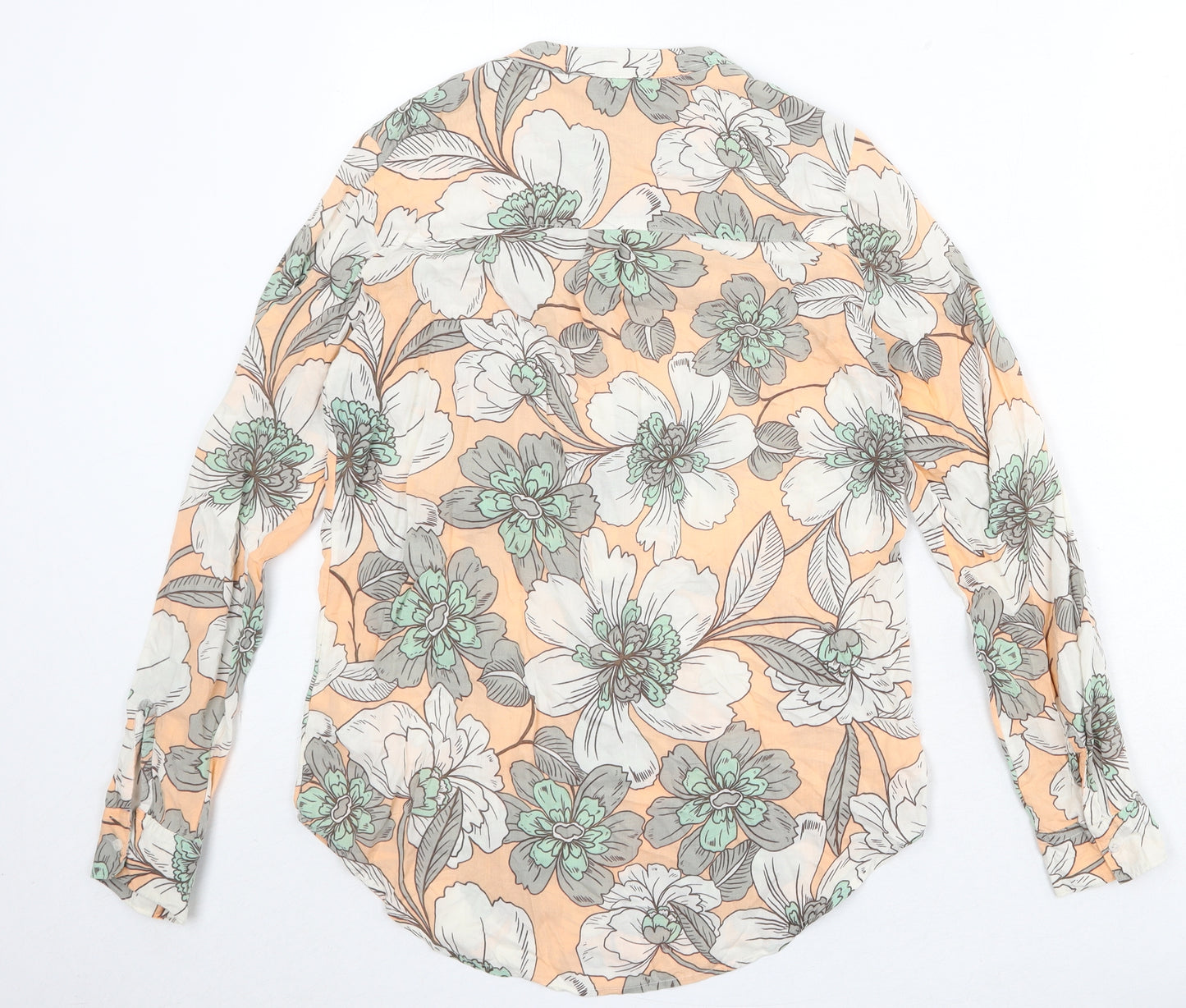 NEXT Womens Multicoloured Floral Viscose Basic Blouse Size 10 Round Neck