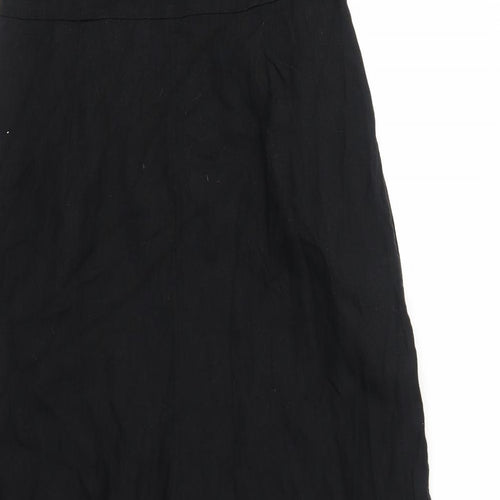 Marks and Spencer Womens Black Cotton Jumpsuit One-Piece Size 12 Zip