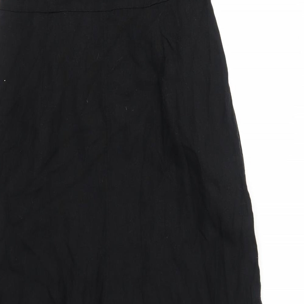 Marks and Spencer Womens Black Cotton Jumpsuit One-Piece Size 12 Zip