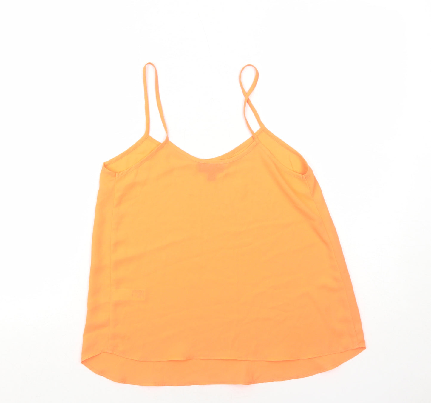 Topshop Womens Orange Polyester Camisole Tank Size 6 Round Neck