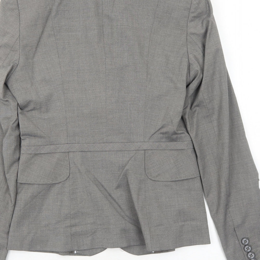 Jake's Womens Grey Polyester Jacket Blazer Size 6