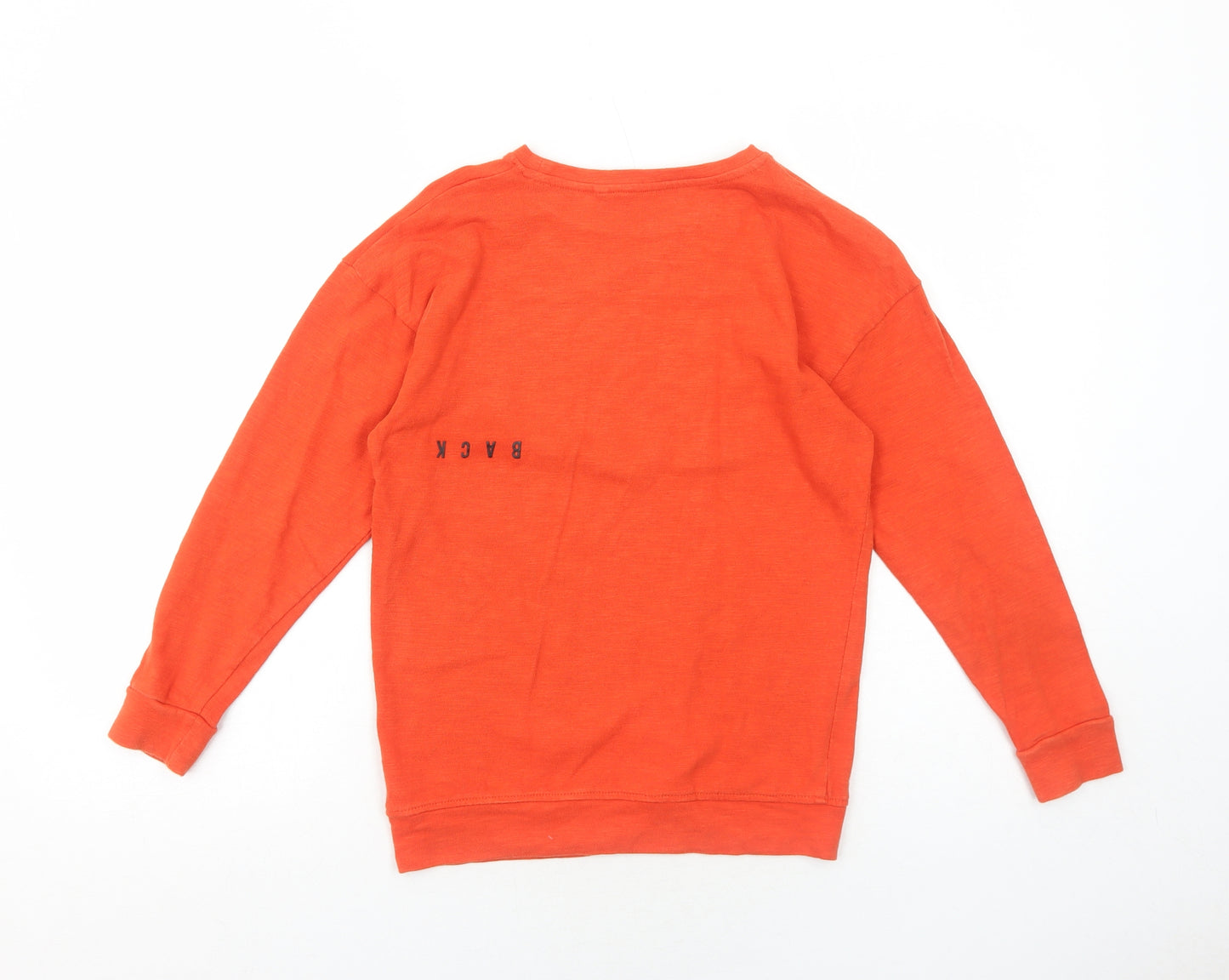 NEXT Boys Orange Cotton Pullover Sweatshirt Size 9 Years Pullover - Don't Look Back