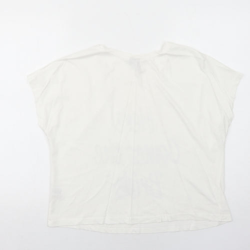 ASOS Womens White Cotton Basic T-Shirt Size S Round Neck - Here Comes The Bride