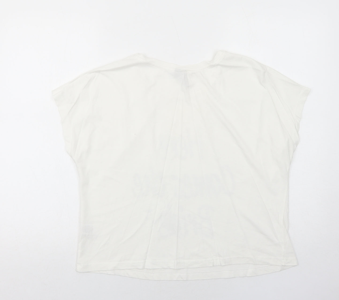 ASOS Womens White Cotton Basic T-Shirt Size S Round Neck - Here Comes The Bride