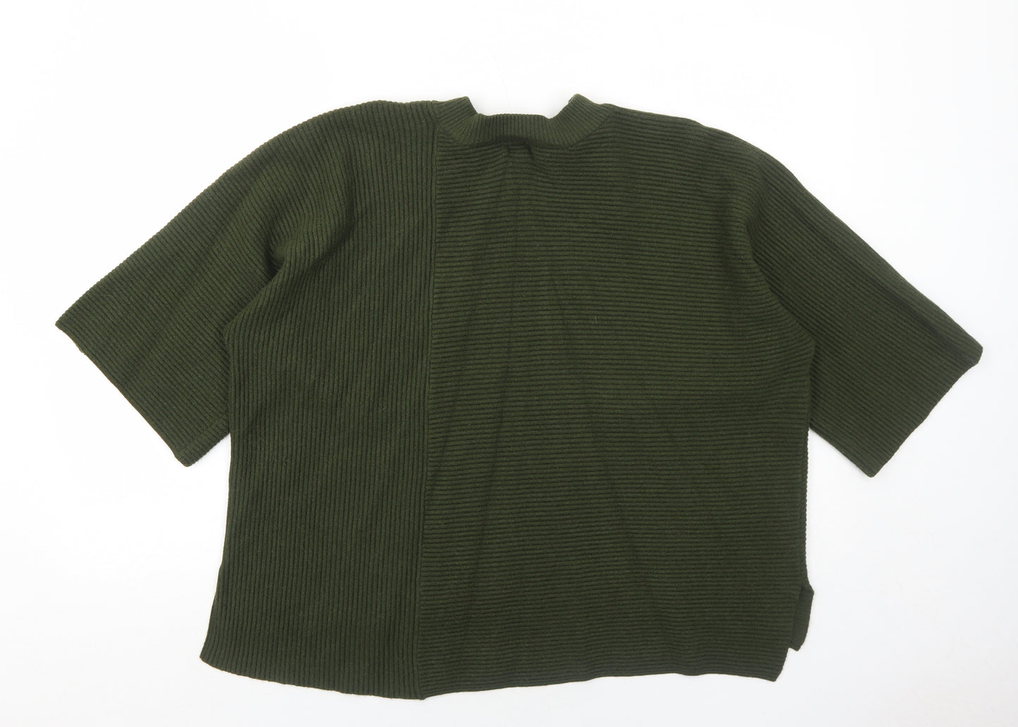 River Island Womens Green Round Neck Viscose Pullover Jumper Size M