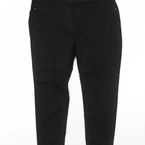 Dorothy Perkins Womens Black Cotton Jegging Jeans Size 16 Regular