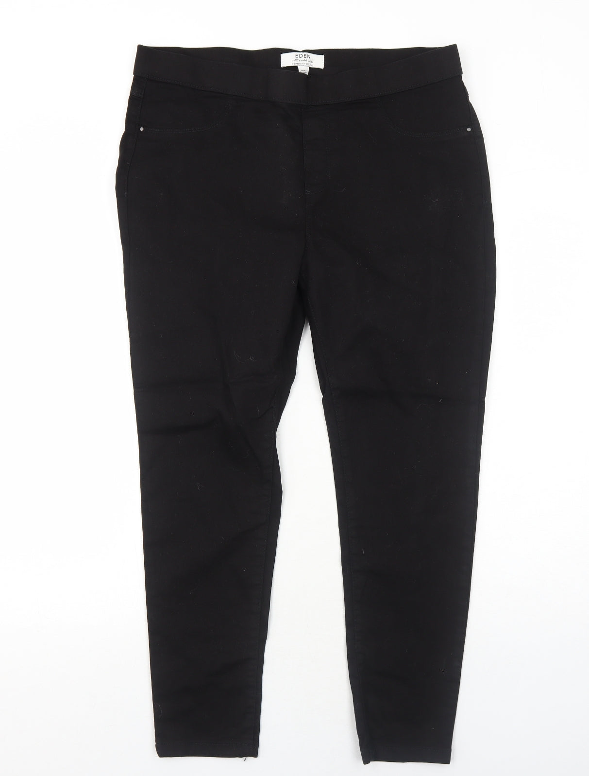 Dorothy Perkins Womens Black Cotton Jegging Jeans Size 16 Regular