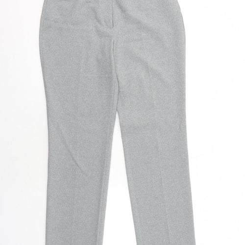 South Womens Grey Polyester Trousers Size 10 Regular Zip