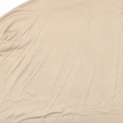 Dorothy Perkins Womens Beige High Neck Viscose Pullover Jumper Size 10