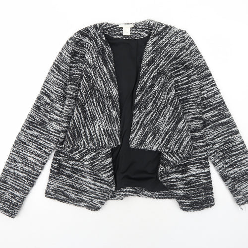H&M Womens Black Geometric Jacket Size S