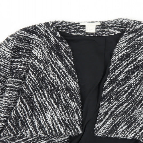 H&M Womens Black Geometric Jacket Size S