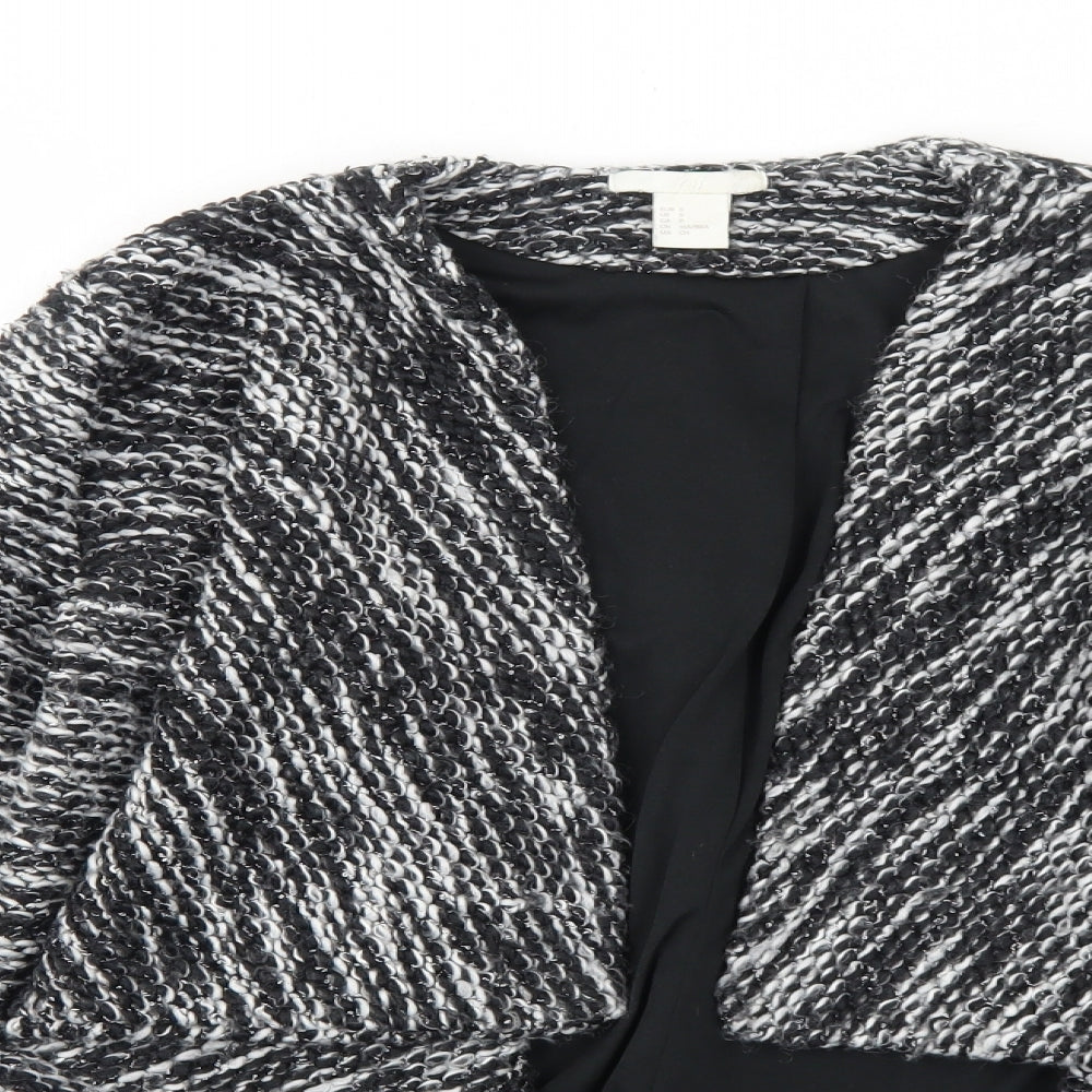 H&M Womens Black Geometric Jacket Size S