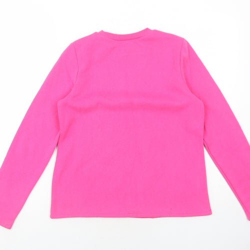 DECATHLON Girls Pink Polyester Pullover Sweatshirt Size 14 Years Pullover - Good Sport