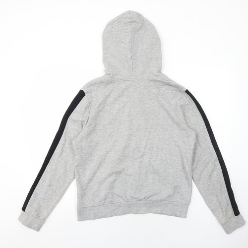 H&M Womens Grey Cotton Full Zip Hoodie Size M Zip