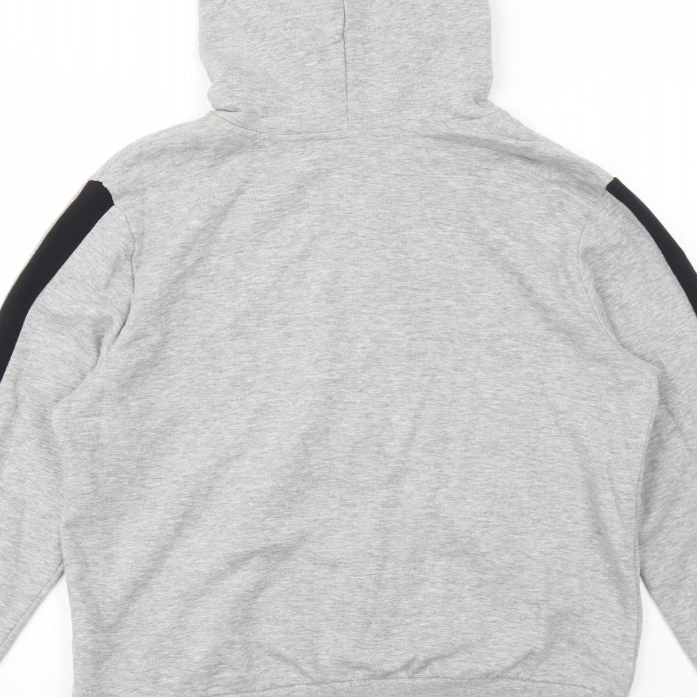 H&M Womens Grey Cotton Full Zip Hoodie Size M Zip