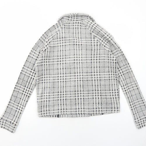 NEXT Womens Grey Geometric Jacket Blazer Size 6