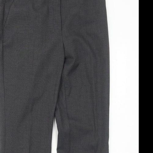 BHS Womens Grey Polyester Trousers Size 12 Regular Zip