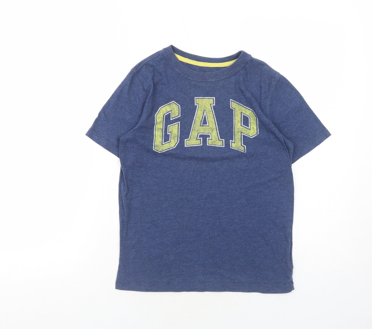 Gap Boys Blue Cotton Pullover T-Shirt Size 8-9 Years Round Neck Pullover