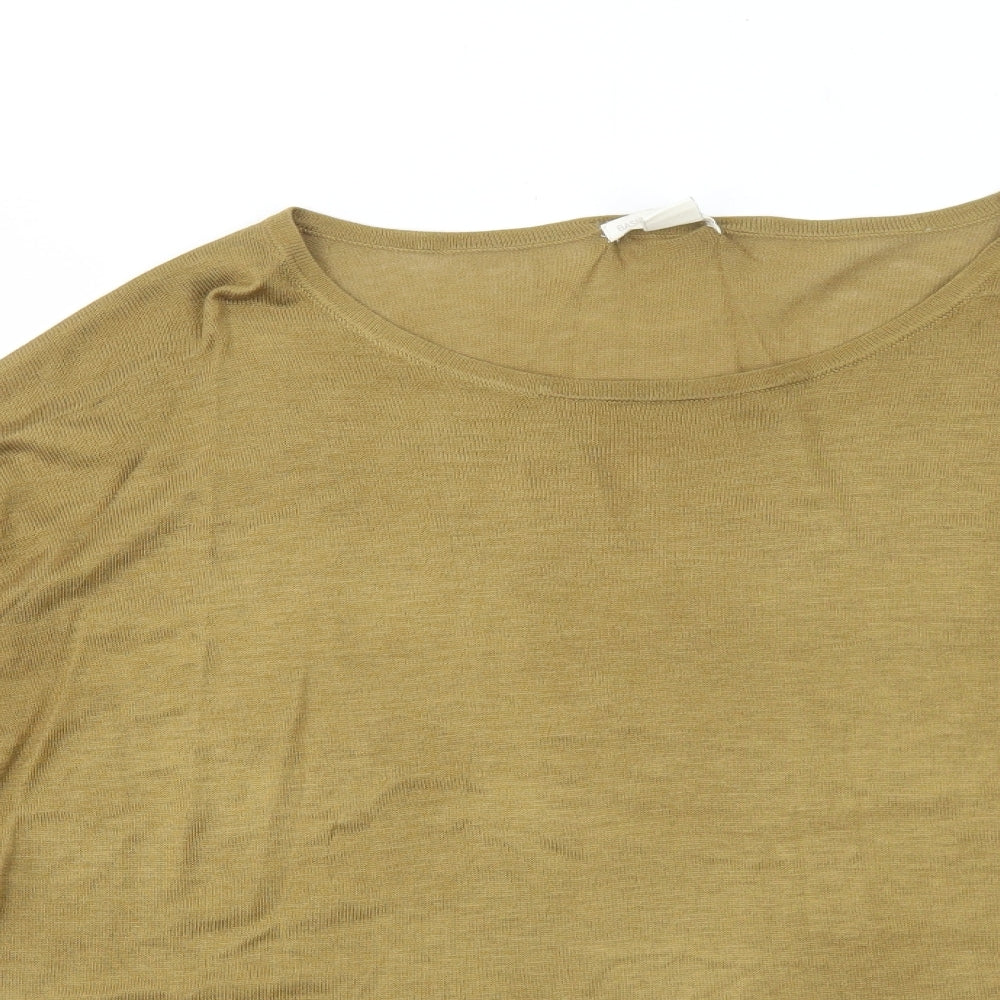H&M Womens Brown Round Neck Acrylic Pullover Jumper Size S