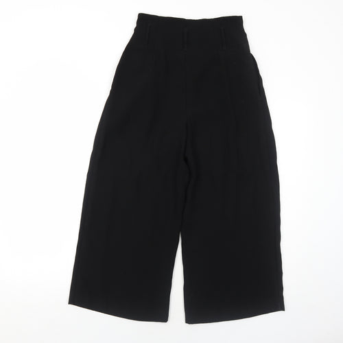 River Island Womens Black Polyester Trousers Size 8 Regular Zip